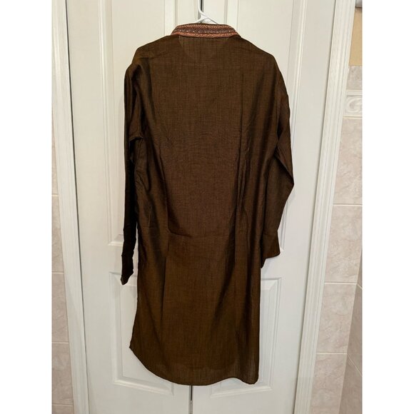 Men's Brown Indian Sherwani / Salwaar Kurta - Picture 3 of 5
